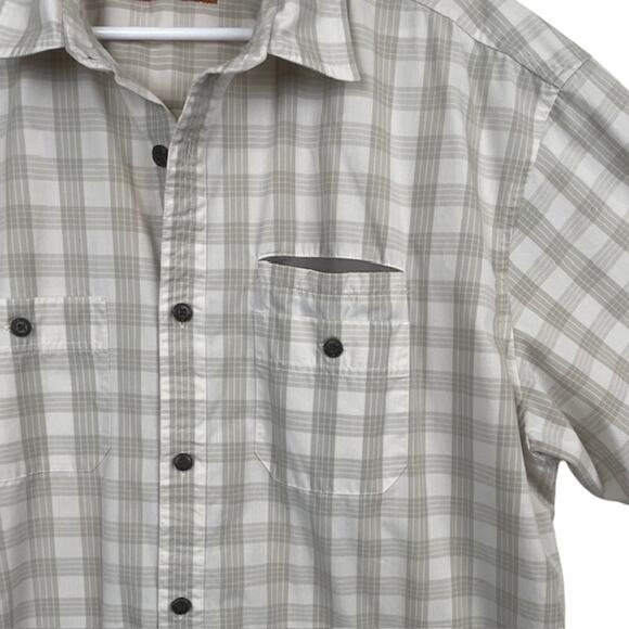 Howler Bros. Cream/Gray Short Sleeve Button-Up Shirt - Picture 3 of 10
